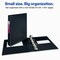 Avery Mini 3 Ring Binders, Holds 5.5" x 8.5" Paper, 1" Round Rings, 175-Sheet Capacity, 1.4 Inch Wide Spine, Label Holder, Black Binders (2-Pack of 13456)